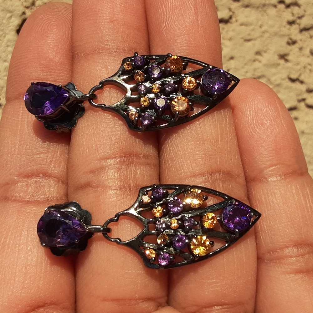 924 Genuine Amethyst and Citrine. Convertible. FIRM.
